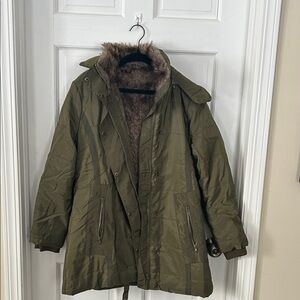 Olive Green Women's Parka Coat